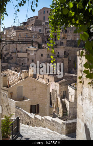 La meravigliosa città di Matera, chiamata la città dei sassi, in Basilicata, Italia Foto Stock