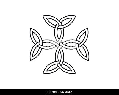 Croce carolingio. Triquetra simbolo. Illustrazione Vettoriale Illustrazione Vettoriale