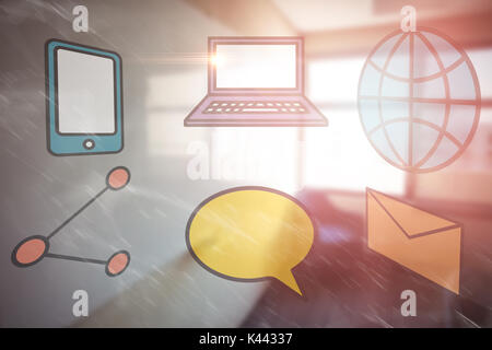 Costellazione tra stelle contro la lavagna nella sala riunioni Foto Stock