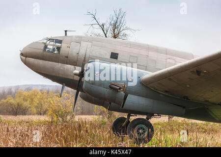USA, New York, Finger Lakes Region, Hammondsport, Glenn H, Curtiss Museum, dedicato ai primi pionieri dell'aviazione americana e residente Glenn Curtiss, Curtiss C-46 Commando, trasporti dell'era della seconda guerra mondiale Foto Stock