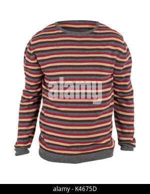Uomini maglione isolato su bianco Foto Stock