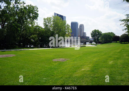 Skyline del centro di Grand Rapids, MI Foto Stock