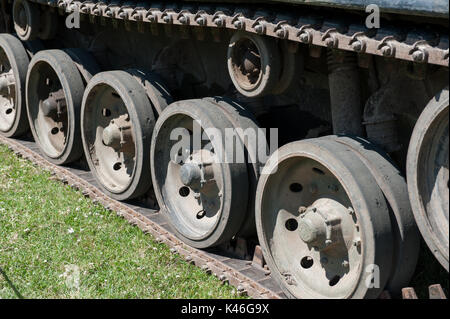 Le tracce del serbatoio vicino fino a scorpion verde esercito DEL SERBATOIO VEICOLO Foto Stock