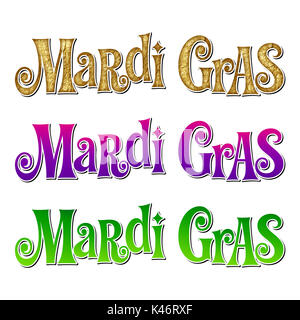 Mardi Gras Maquerade Word Art Collection Foto Stock