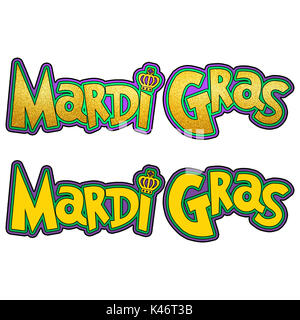 Mardi Gras Maquerade Word Art Collection Foto Stock