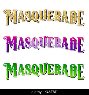 Mardi Gras Maquerade Word Art Collection Foto Stock