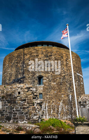 Sandgate artiglieria castello fortezza costruita da Enrico VIII vicino a Folkestone, Kent, Regno Unito Foto Stock