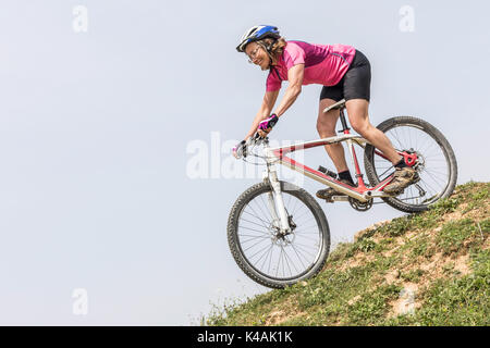 La penisola di Kamenjak In Istria è un paradiso per gli amanti della mountain bike e del trekking Foto Stock