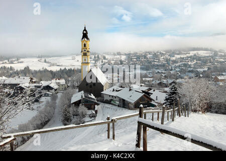 Inverno con neve a Pfronten Foto Stock