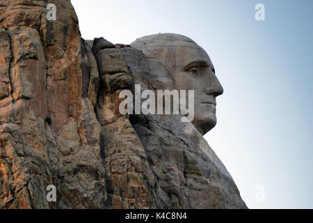 Punto di riferimento nazionale rock carving Monte Rushmore nel Sud Dakota Black Hills Foto Stock