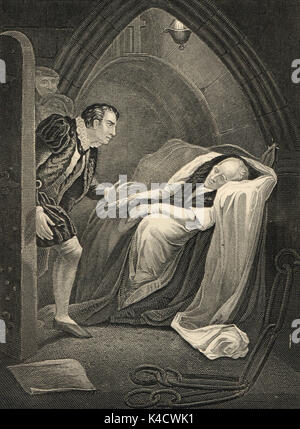 La morte di Mortimer. Atto II SCENA 5 in Enrico VI PARTE I di William Shakespeare. Foto Stock