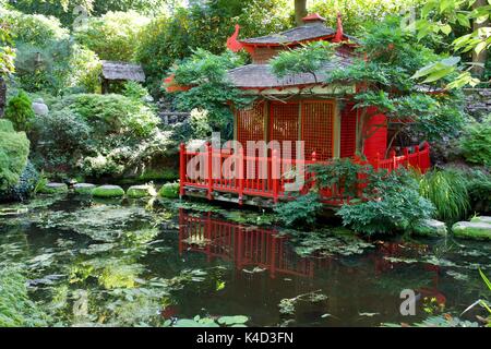 Il giardino giapponese a Compton Acres Foto Stock