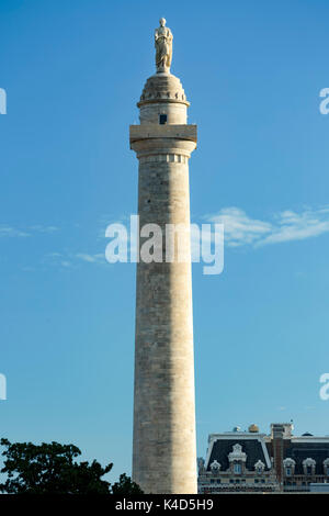 Monumento di Washington (Robert Mills, architetto), Baltimore, Maryland, Stati Uniti d'America Foto Stock