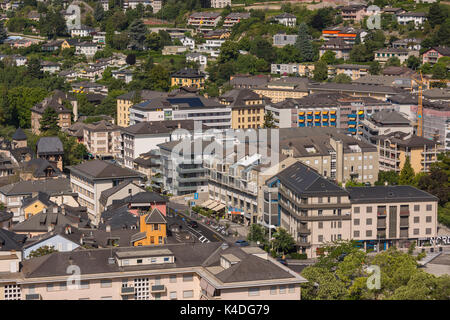 SION, Svizzera - Vista di alloggiamento in Sion, Canton Vallese. Foto Stock