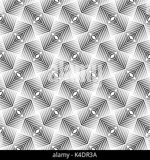 Seamless illustrato modello halftone - fatta di punti neri su bianco Foto Stock