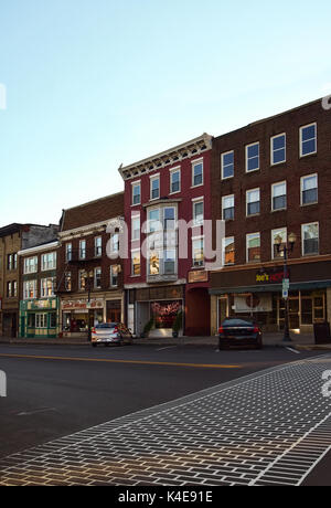 Ginevra , New York, Stati Uniti d'America. Il 5 agosto 2017. Il centro di Ginevra e New York in una tranquilla mattina d'estate Foto Stock