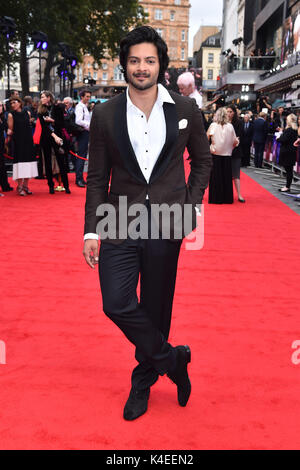 Ali Fazal arrivando al Victoria & Abdul premiere presso il cinema Odeon di Londra. Stampa foto di associazione. Picture Data: martedì 5 settembre. Foto di credito dovrebbe leggere: Matt STANLEY A. CROSSICK/filo PA. Foto Stock