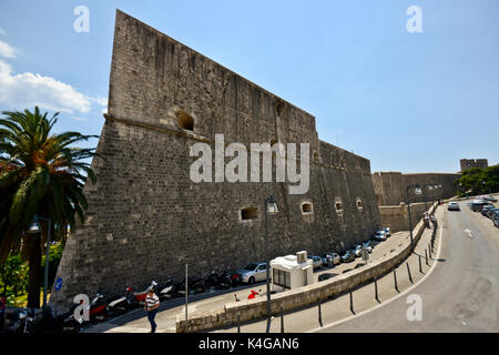 Dubrovnik Città Vecchia parete, Croazia Foto Stock