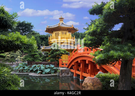 Padiglione di assoluta perfezione nel Giardino Nan Lian, chi lin monastero, Hong Kong, Cina Foto Stock