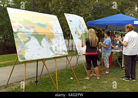 La 72a giornata Mondiale annuale tenutasi nell'agosto 2017, i Giardini culturali di Cleveland, Ohio, Stati Uniti, ha attirato oltre 20.000 persone che celebrano la diversità. Foto Stock