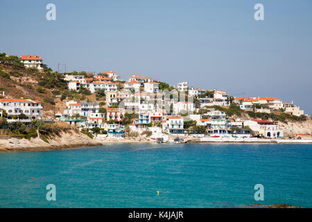 Armenistis village, ikaria isola del mar Egeo, in Grecia, in europa Foto Stock
