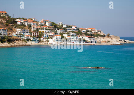 Armenistis village, Ikaria isola del Mar Egeo, in Grecia, in Europa Foto Stock