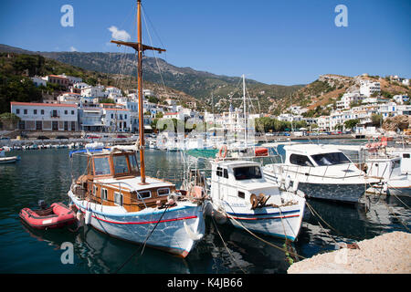 Porto, aghios kirykos, ikaria isola del mar Egeo, in Grecia, in europa Foto Stock