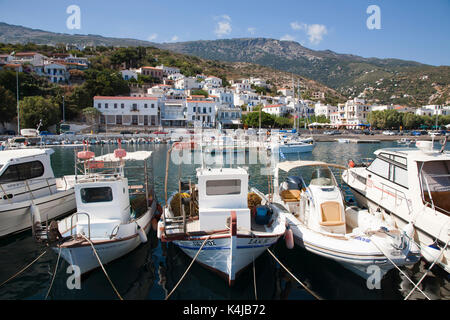 Porto, aghios kirykos, ikaria isola del mar Egeo, in Grecia, in europa Foto Stock