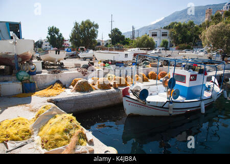 Porto, aghios kirykos, ikaria isola del mar Egeo, in Grecia, in europa Foto Stock