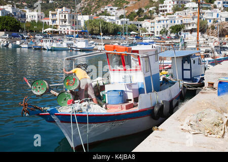 Porto, aghios kirykos, ikaria isola del mar Egeo, in Grecia, in europa Foto Stock