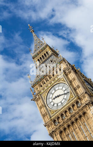 Close-up del fronte di clock del Big Ben di Londra Foto Stock