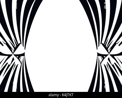 In bianco e nero tende su uno sfondo bianco. Illustrazione Vettoriale Illustrazione Vettoriale