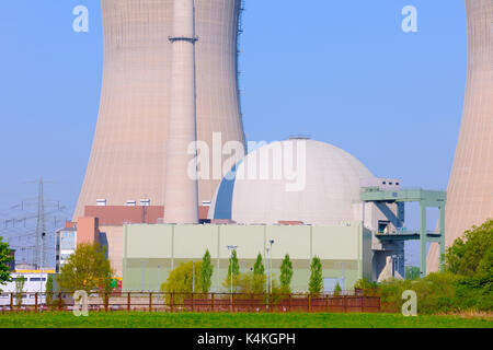 Centrale nucleare di Grafenrheinfeld, bassa Franconia, Baviera, Germania Foto Stock