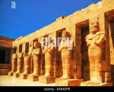 Tempio di Karnak, Sala delle Cariatidi. Luxor, Egitto Foto Stock