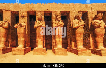 Tempio di Karnak, Sala delle Cariatidi. Luxor, Egitto Foto Stock