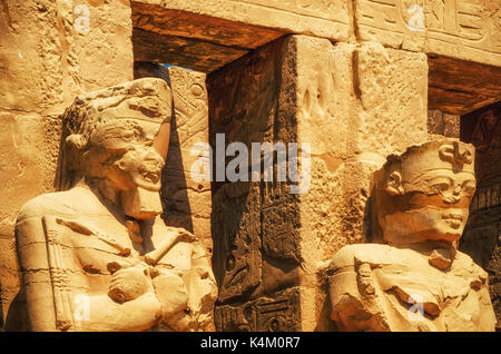 Tempio di Karnak, Sala delle Cariatidi. Luxor, Egitto Foto Stock