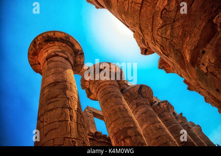 Grande Hypostyle Hall presso i templi di Karnak (antica Tebe). Luxor, Egitto Foto Stock