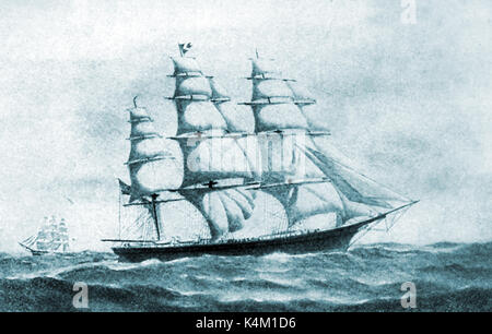 1851 - Gli Stati Uniti costruito clipper ship FLYING CLOUD, capitanata da Giosia 'Joe' Creesy Foto Stock