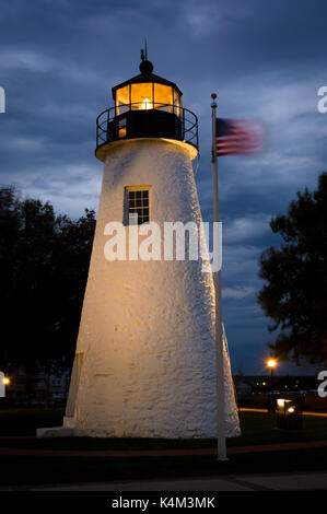 Concord Point Lighthouse, Harve de Grace, Maryland. Foto Stock