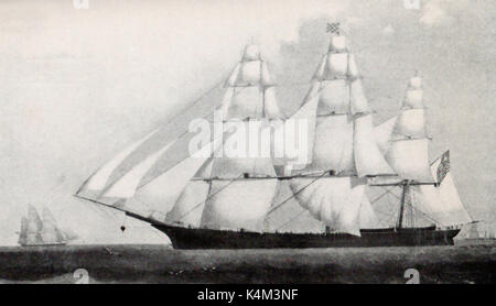 Il noi clipper ship (windjammer) sfida di proprietà di N & I Griswold di New York - capitano è stato Robert Waterman, Foto Stock