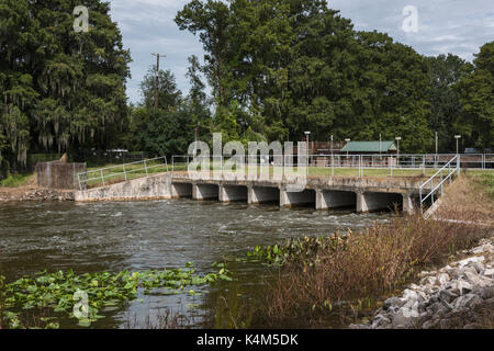 Burrell Lock & Dam Spillway Leesburg, Florida Foto Stock