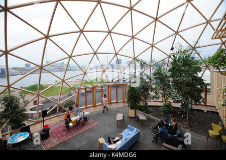 Vista dalla cupola di visioni ad Aarhus in Danimarca. Foto Stock