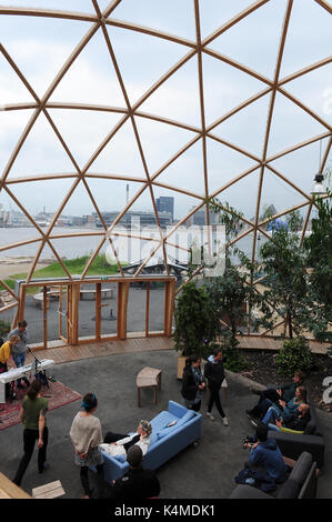 Vista dalla cupola di visioni ad Aarhus in Danimarca. Foto Stock