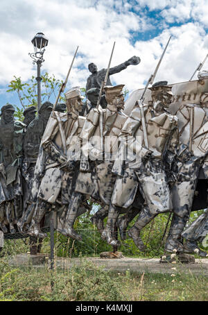 Monumento commemorativo di Bela Kun al parco delle statue (Szoborpark) a Budapest, Ungheria Foto Stock