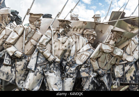 Dettaglio del Memoriale di Bela Kun al Parco delle statue (Szoborpark) a Budapest, Ungheria Foto Stock