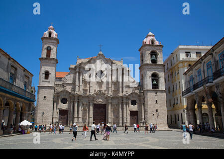 Cattedrale de san cristobal, la habana vieja, sito patrimonio mondiale dell'UNESCO, l'Avana, Cuba, west indies, America centrale Foto Stock