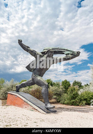 Monumento della Repubblica dei Consigli di Istvan Kiss, StatuePark (Szoborpark), Budapest, Ungheria Foto Stock
