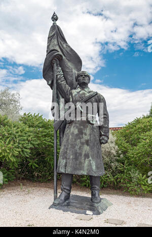 Liberando il Soldato sovietico Monumento, il Parco delle statue (Szoborpark), Budapest, Ungheria Foto Stock