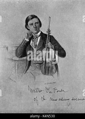 Ole Bull (Borneman) - norvegese violinista e compositore. 1810-1880 Foto Stock