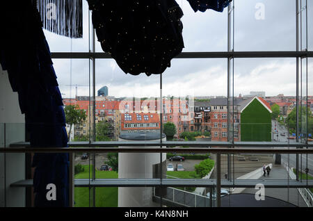 Vista di Aarhus da ARoS Aarhus Kunstmuseum. Foto Stock